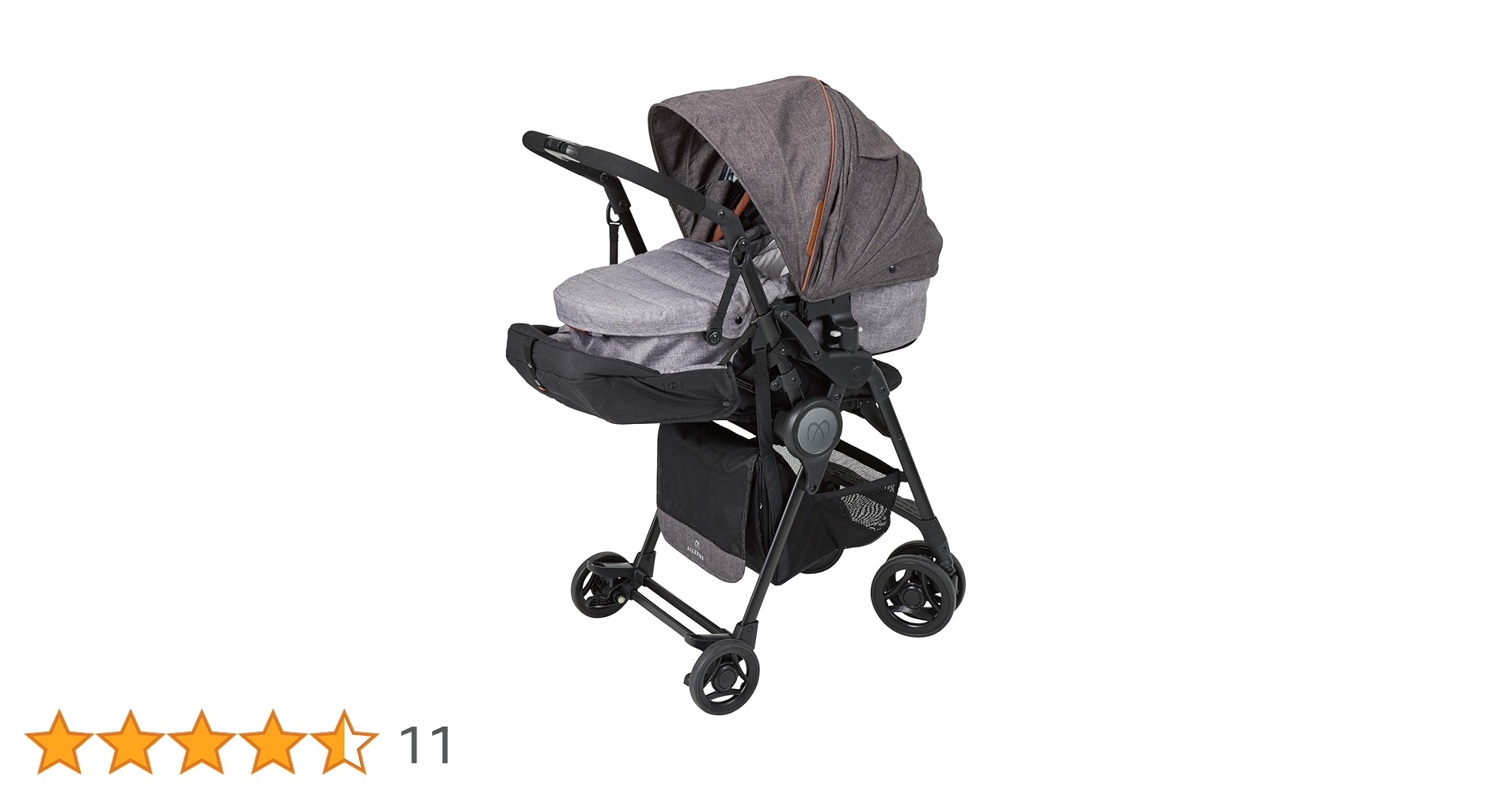 エールべべ　フラコットfs アースグレイ FLACOT Fs 新生児から使えるベビーカー | 日本製